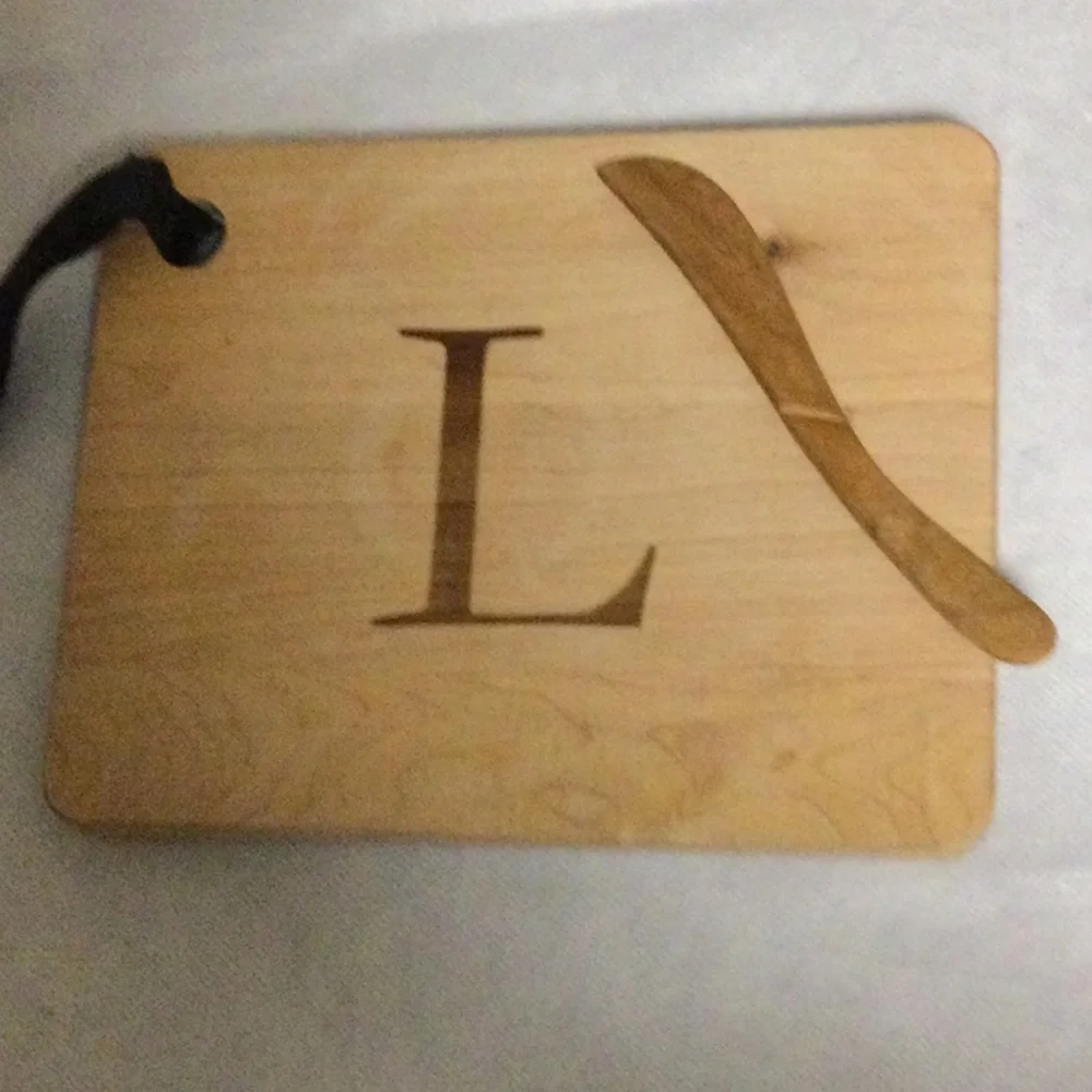 Monogram Cheese Board by William Sonoma NWOT